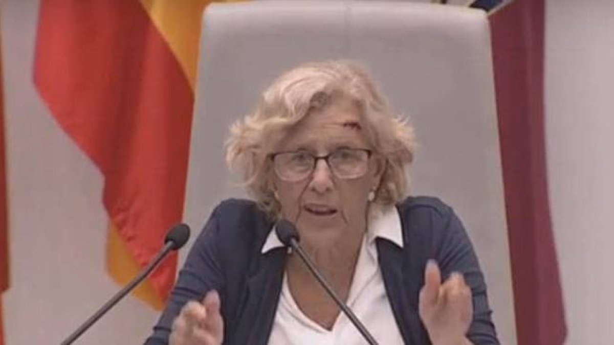 Carmena, durante el debate.