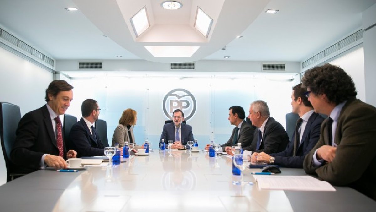 Rajoy presidiendo el comité de dirección de esta semana.