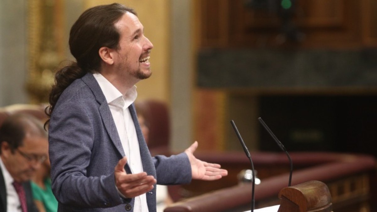 Iglesias, en su intervención en el Congreso