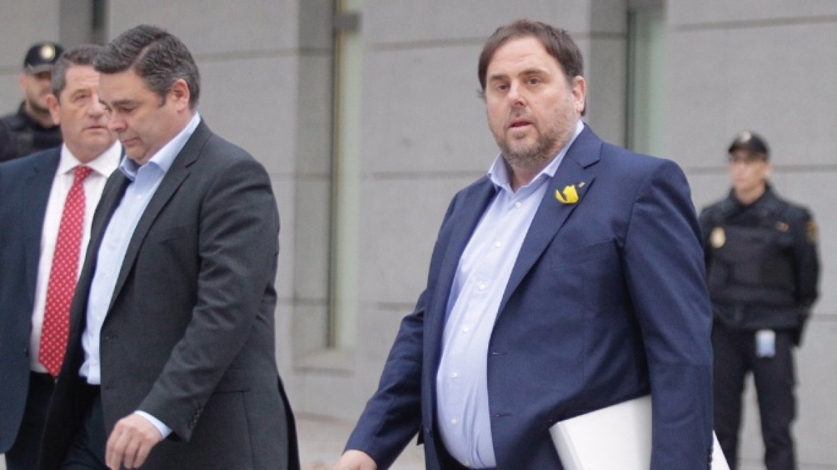 Oriol Junqueras, el día en que declaró ante la juez Lamela en la Audiencia Nacional.