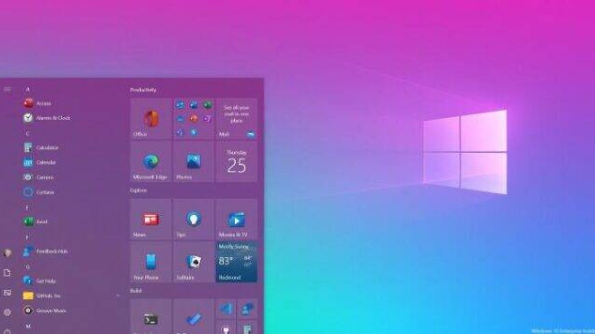 Microsoft presenta nuevo diseño del menú de inicio de Windows 10