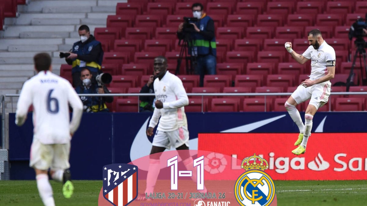 Atlético de Madrid 1 - 1 Real Madrid: Benzema mantiene al Madrid vivo