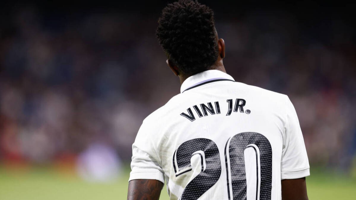 Vinicius, durante un partido con el Real Madrid.