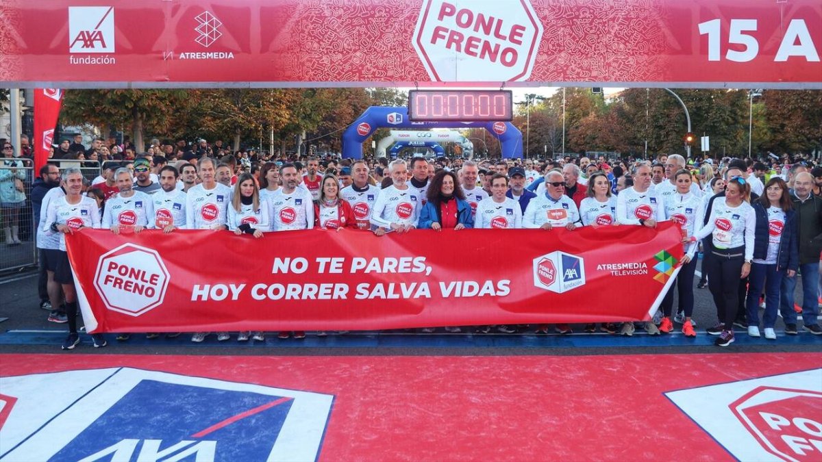 Cientos de personas participan en la Carrera Ponle Freno, en Madrid. Fuente: Europa Press.