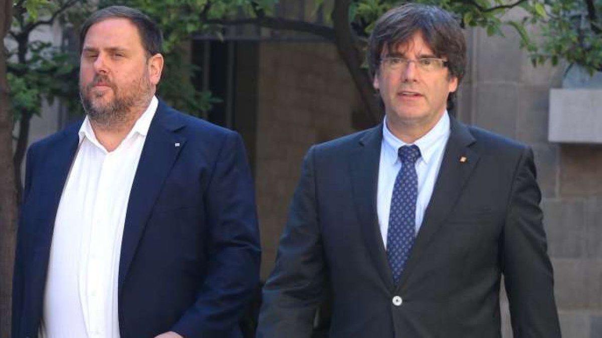 Junqueras y Puigdemont, el pasado martes