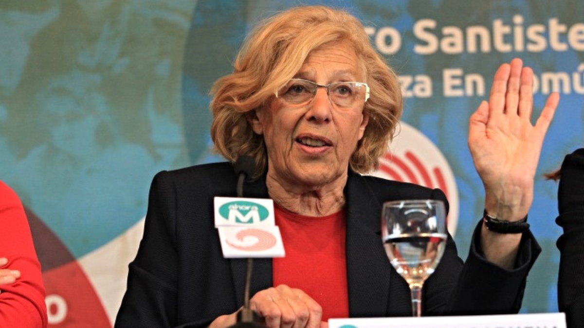 Carmena, en un acto público el año pasado