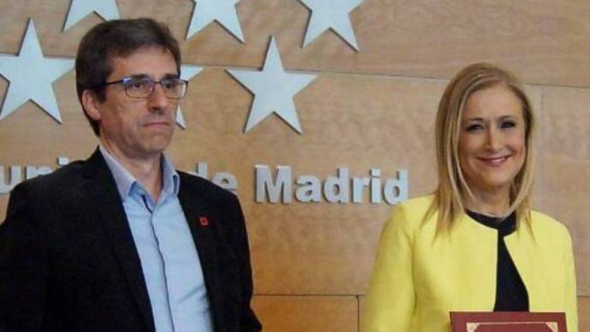 El sindicalista madrileño, en un acto pasado con Cifuentes.