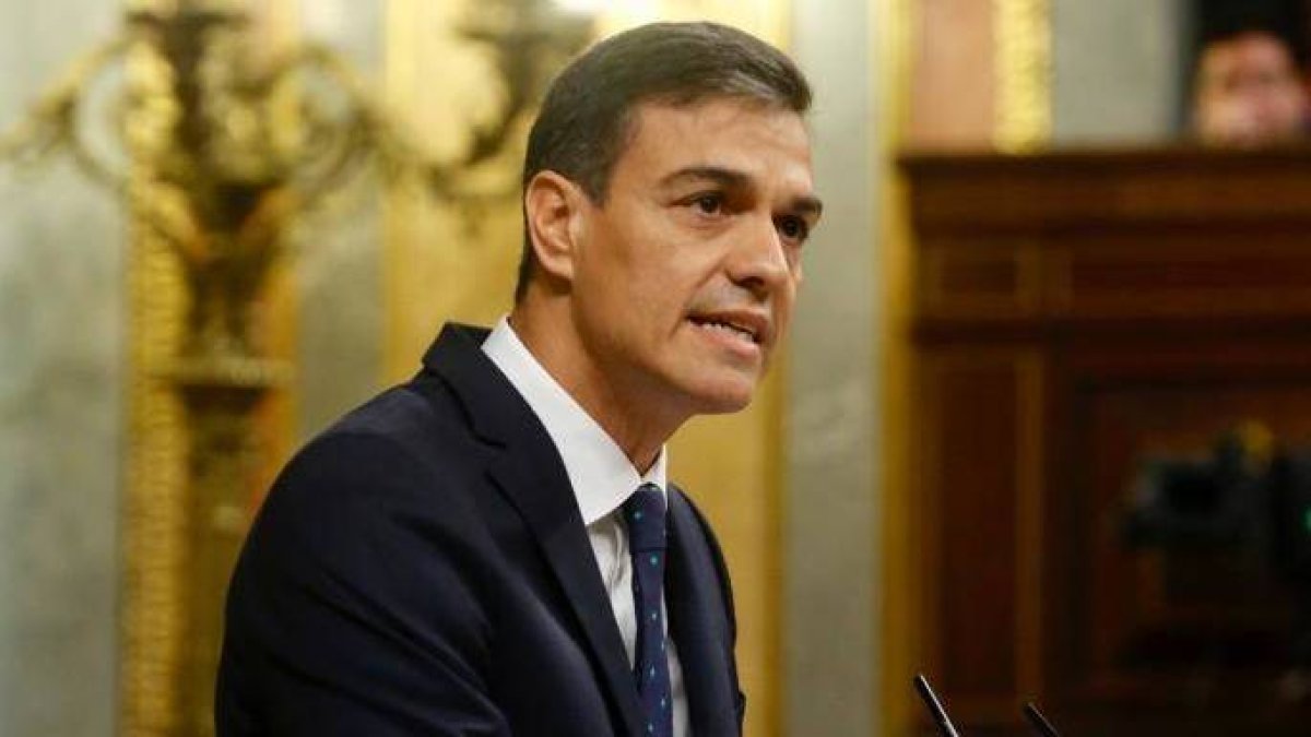 Pedro Sánchez, este miércoles en el Congreso de los Diputados.