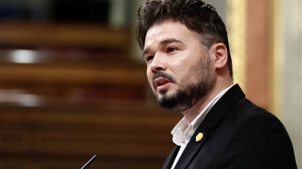 El portavoz de ERC en el Congreso de los Diputados, Gabriel Rufián