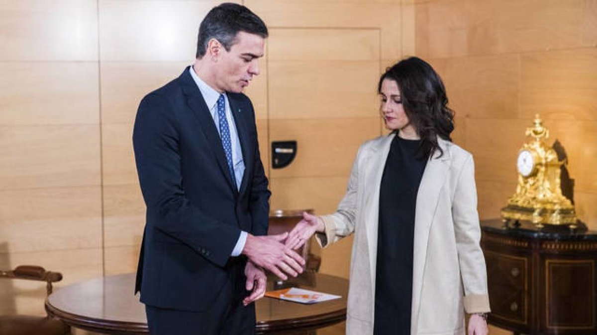 Pedro Sánchez e Inés Arrimadas