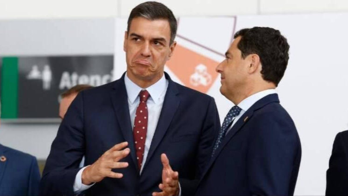 Pedro Sánchez y Juan Manuel Moreno.