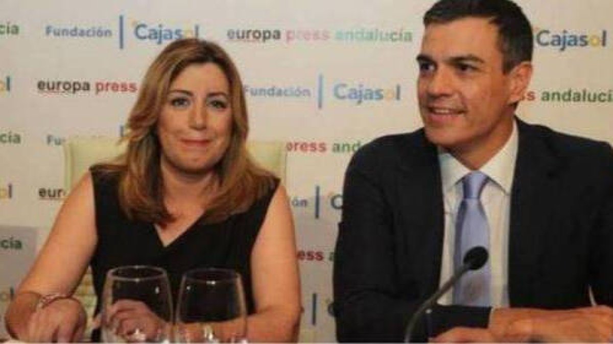 Susana Díaz y Pedro Sánchez.