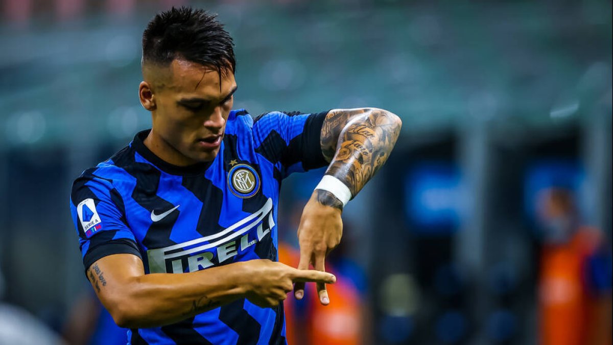 Lautaro Martínez, en uno de los últimos partidos que jugó con el Inter la pasada temporada.