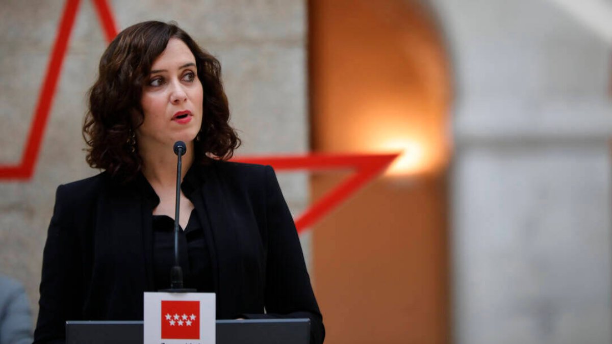 La presidenta de la Comunidad de Madrid, Isabel Díaz Ayuso