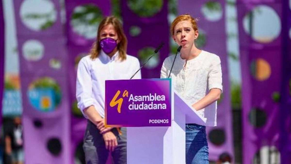 Lilith Verstryge este sábado en la Asamblea Ciudadana de Podemos en Alcorcón.