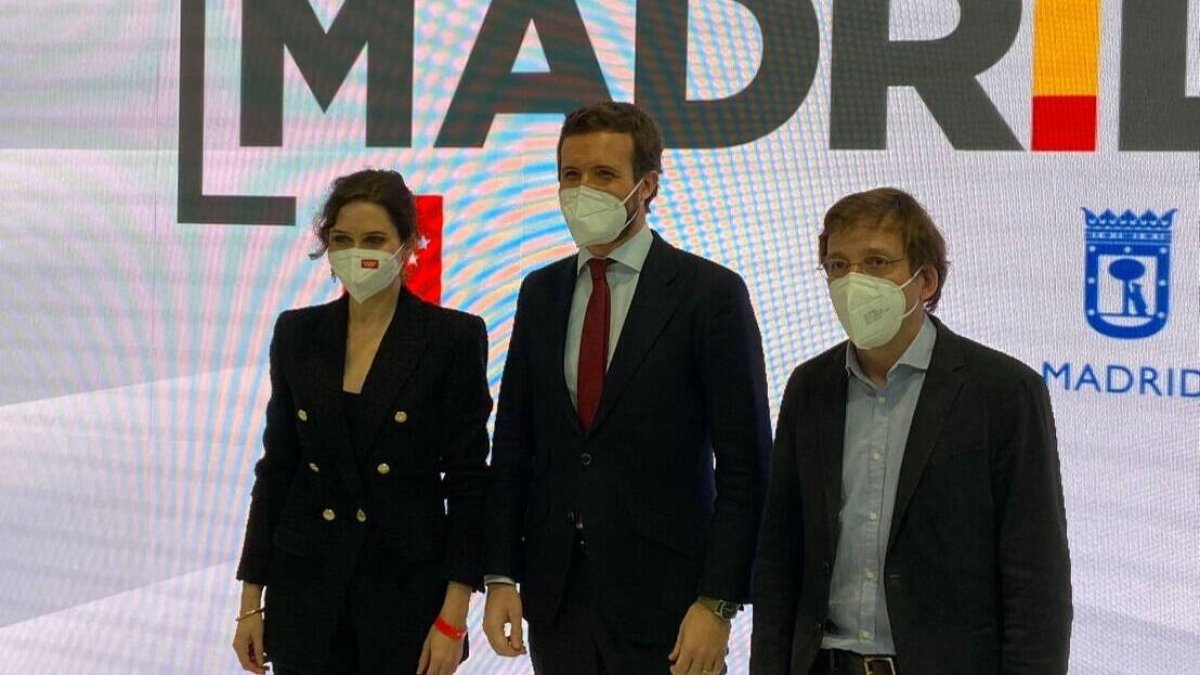 Isabel Díaz Ayuso, Pablo Casado y Jose Luis Martínez-Almeida