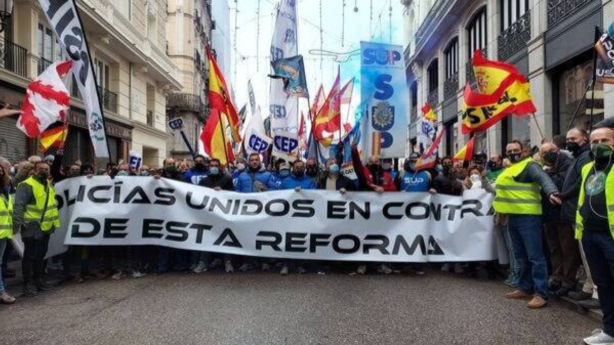 Manifestación en contra de la reforma de la Ley de Seguridad Ciudadana