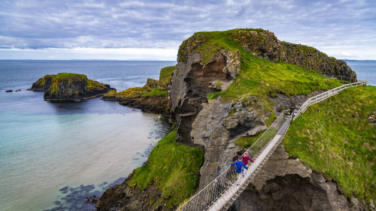 Vista aérea de Carrick-a-Rede