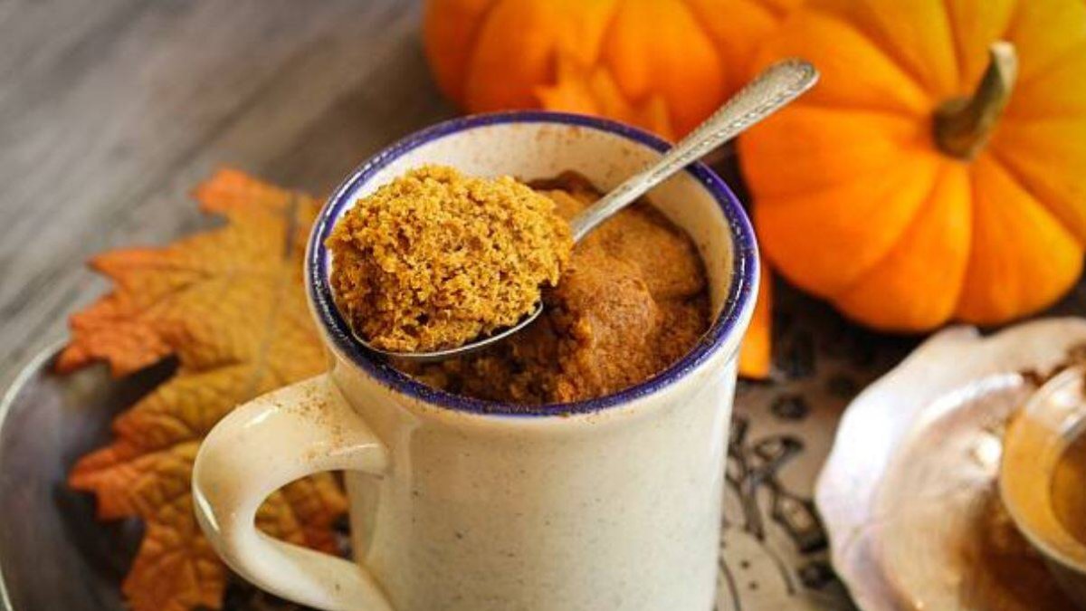 Pastel de calabaza en el microondas