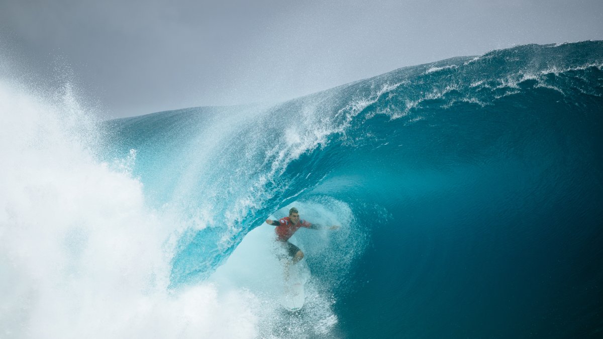 Imagen de una competición reciente de surf.