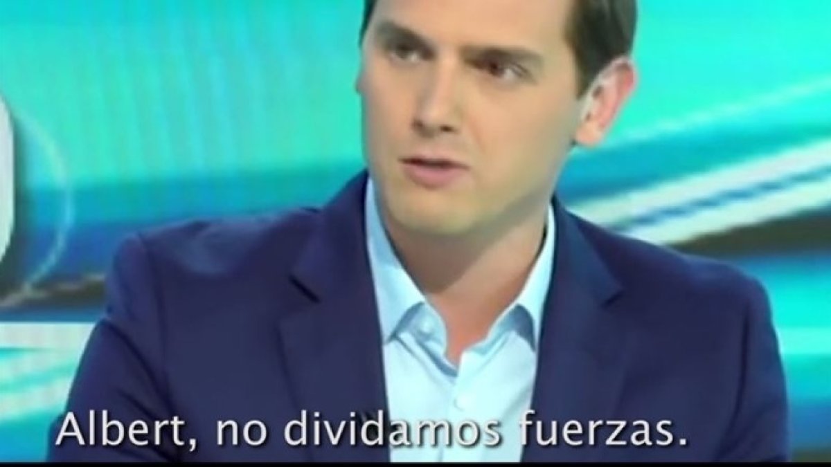 Albert Rivera, en una captura del último video del PP