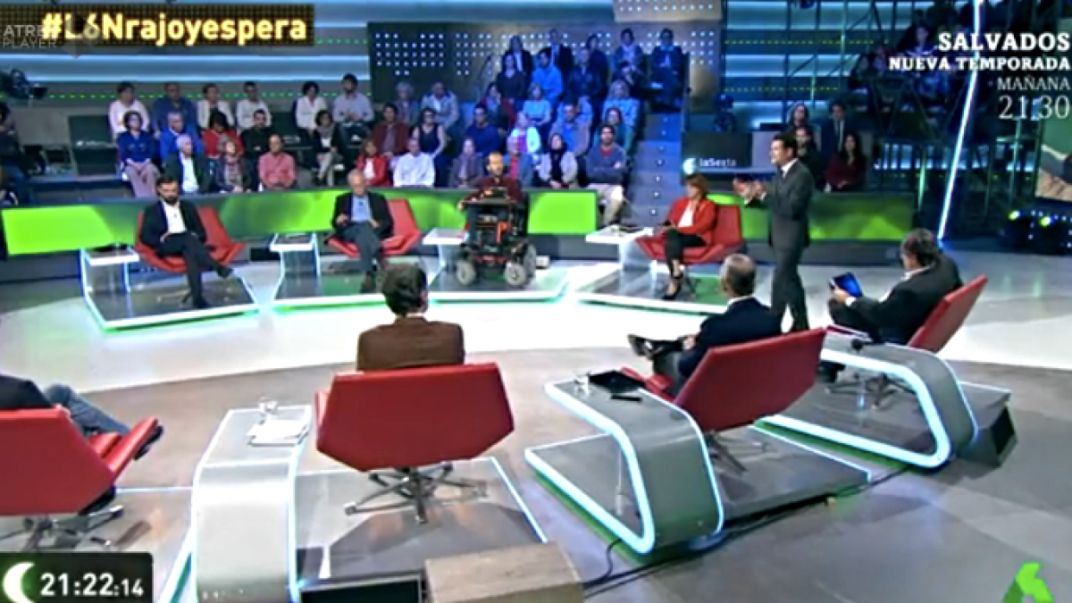 Un momento del programa de anoche, en La Sexta.