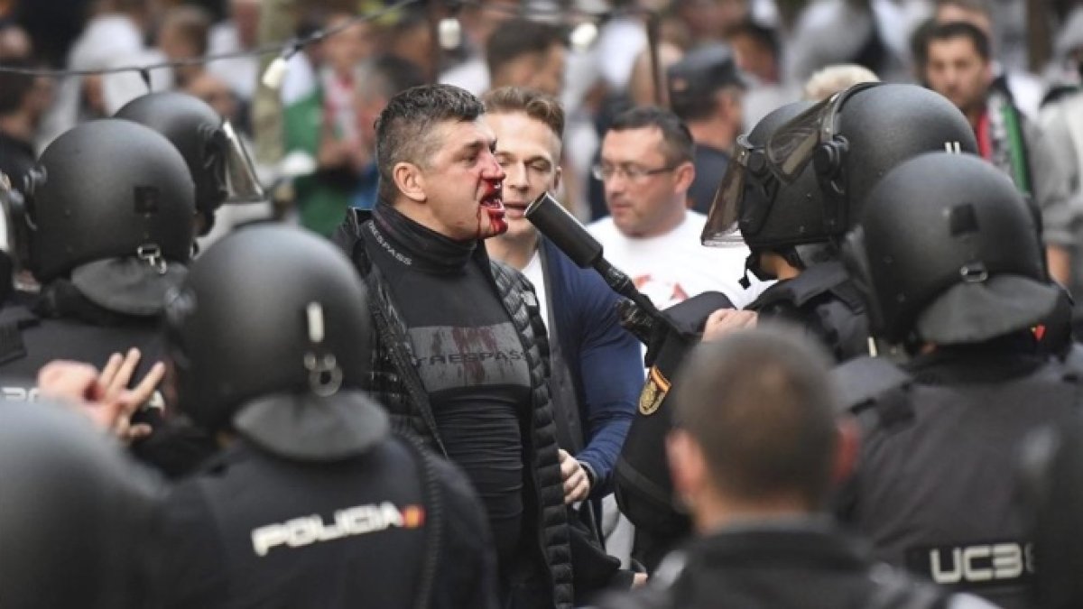 La batalla campal tuvo lugar en los alrededores del Bernabeu.