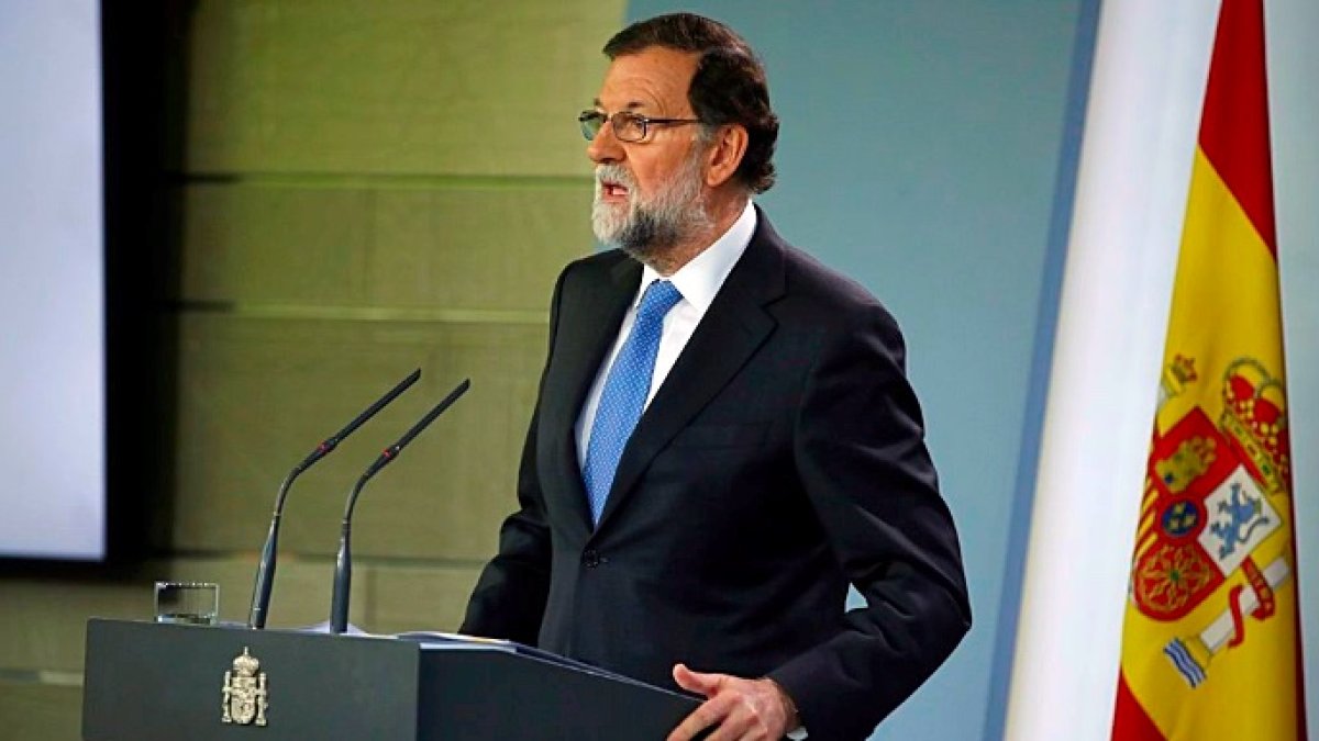 Mariano Rajoy durante una comparecencia en La Moncloa.