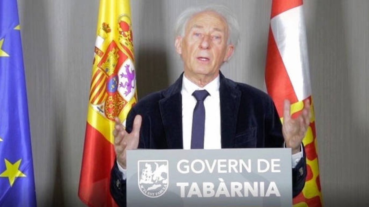 Albert Boadella, este martes durante su discurso como presidente de Tabarnia.