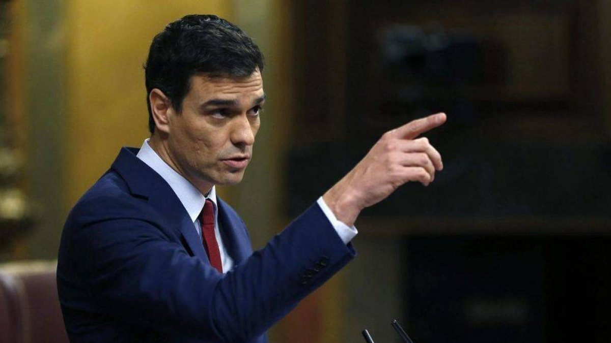 Pedro Sánchez, en una intervención en el Congreso.