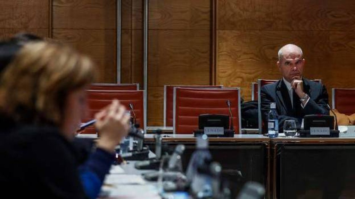 Manuel Chaves durante su comparecencia en el Senado.