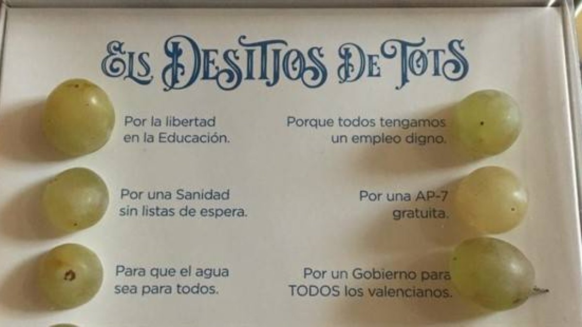 Els deitjos de tots, las 12 uvas de Isabel Bonig