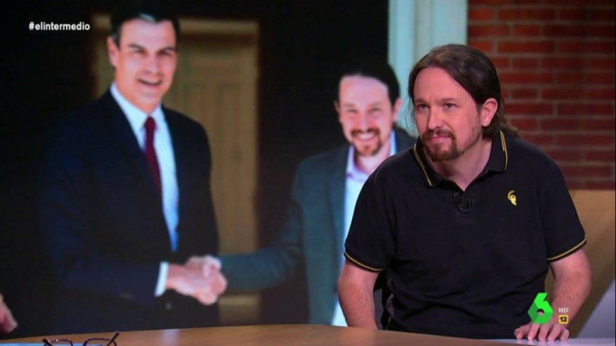 Pablo Iglesias durante su entrevista en 