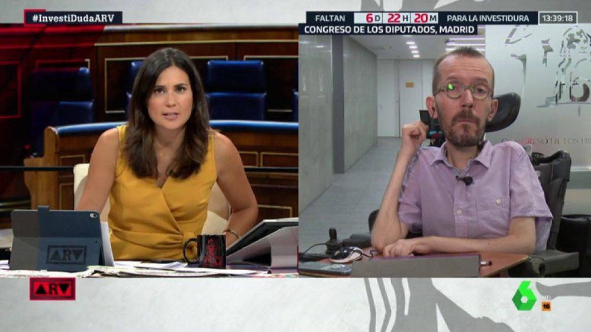 Echenique habla con María Llapart en Al Rojo Vivo.