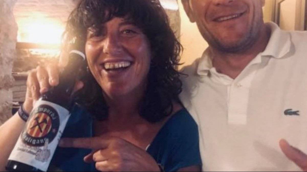 Teresa Jordá, con la foto que usó para promocionar la insultante cerveza