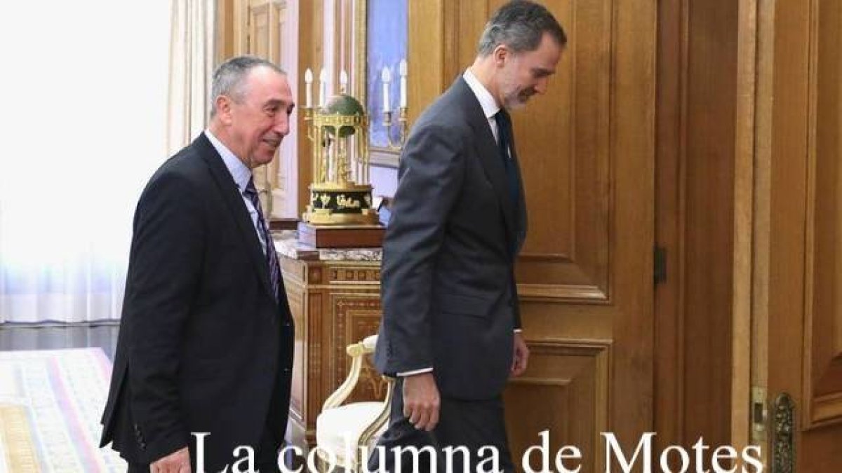 Joan Baldoví y el Rey Felipe VI