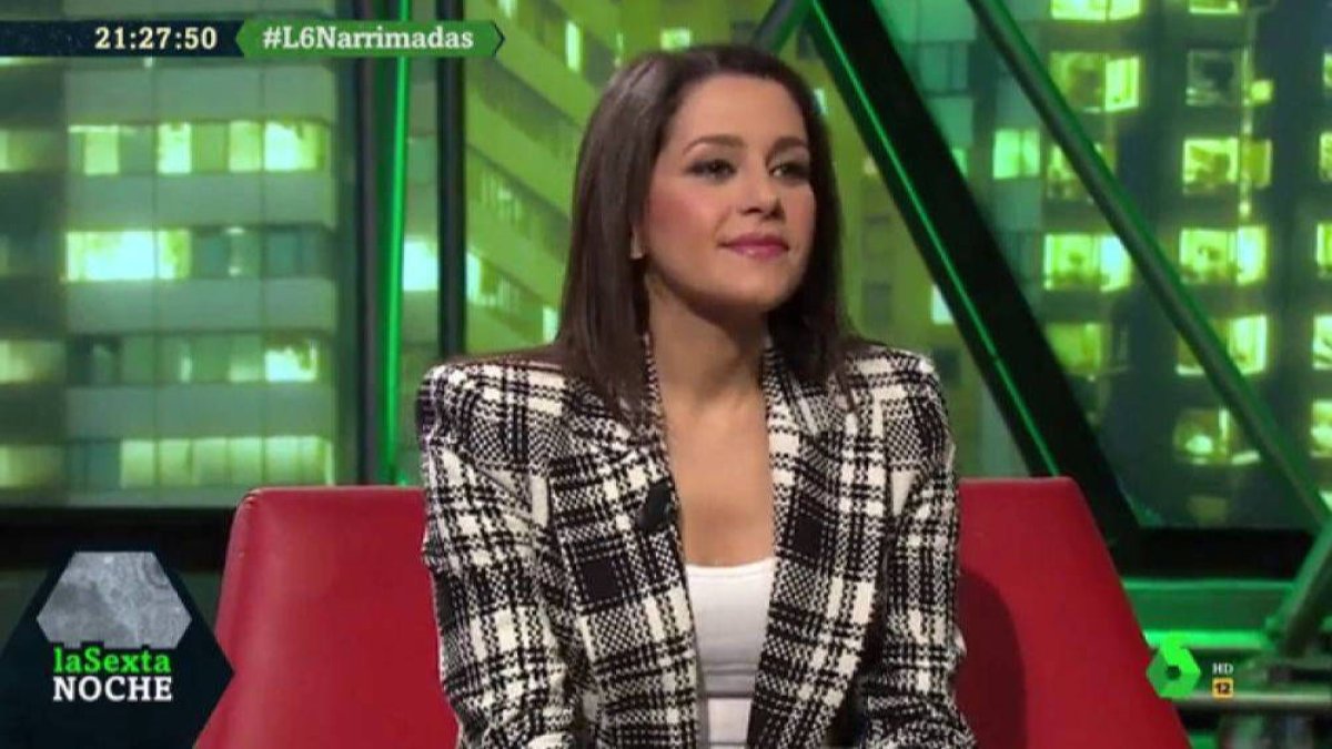 Inés Arrimadas, en el plató de La Sexta Noche