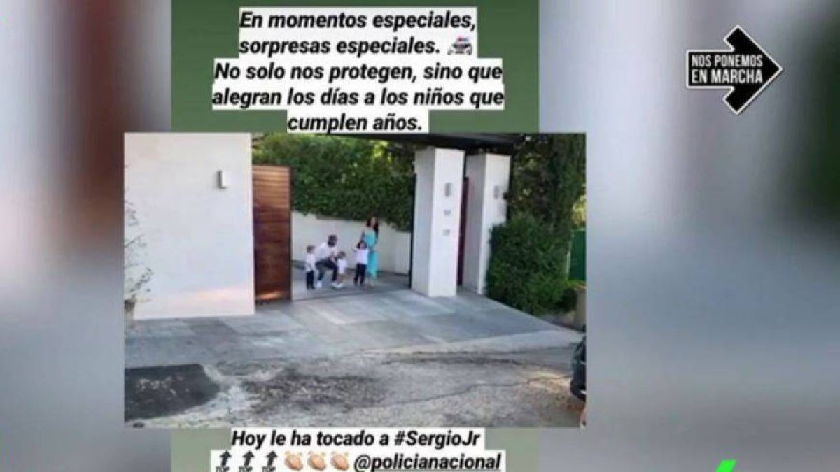 La familia Ramos-Rubio presumiendo en redes de la visita policial.