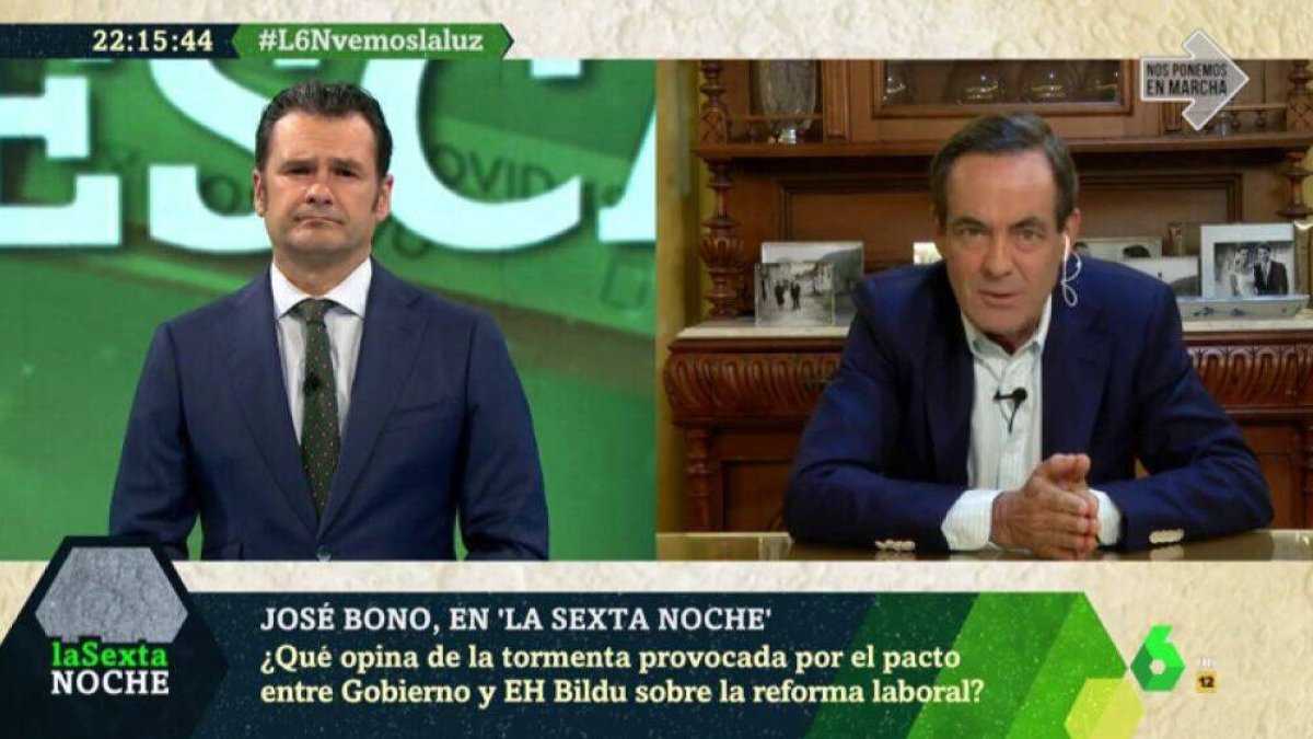 José Bono, durante su entrevista en La Sexta Noche