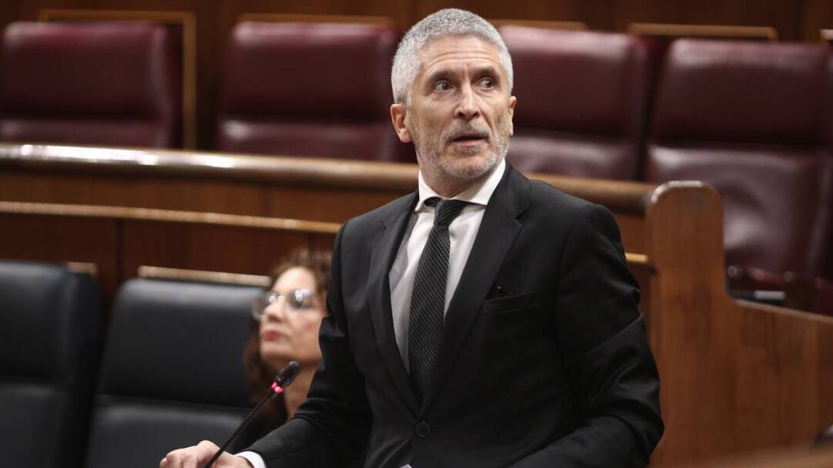 El ministro del Interior, Fernando Grande Marlaska, en el Congreso de los Diputados