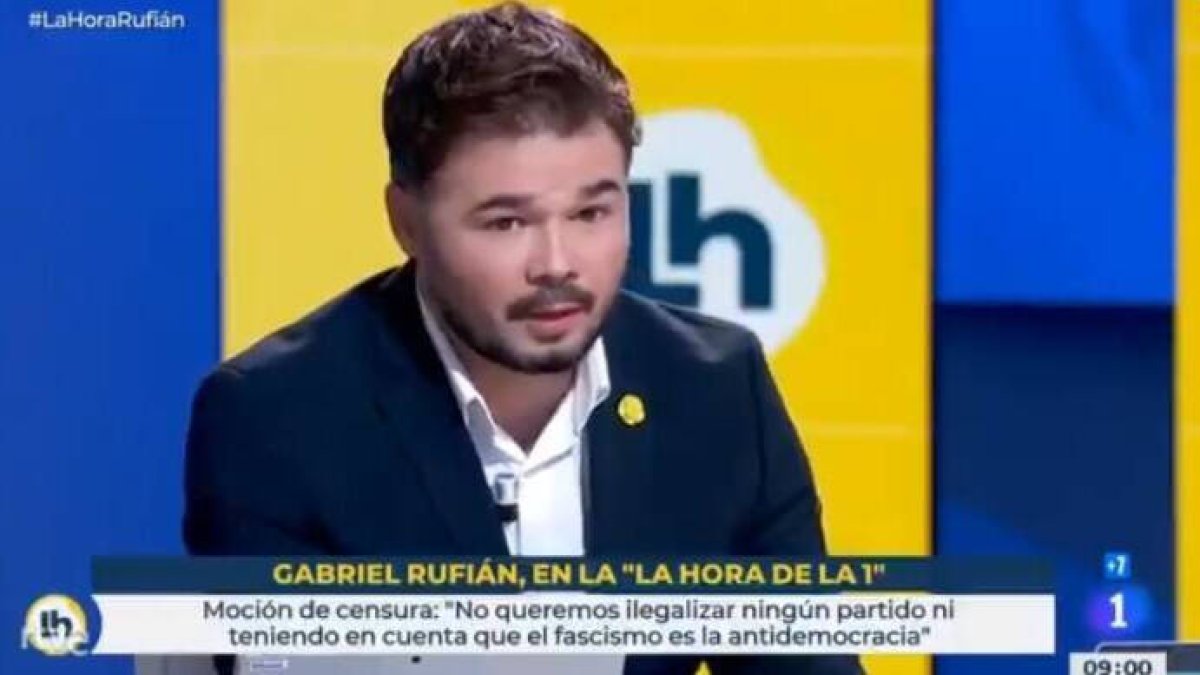 Gabriel Rufián en 'La hora de la 1' de TVE