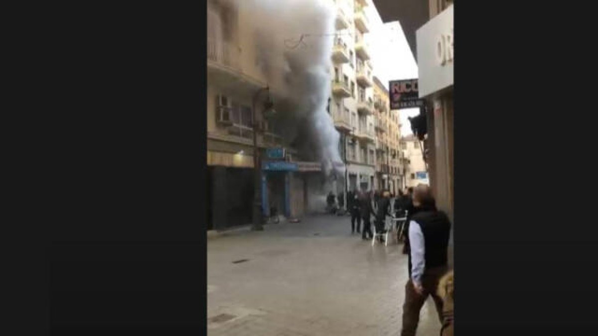 Incendio en el centro de Valencia