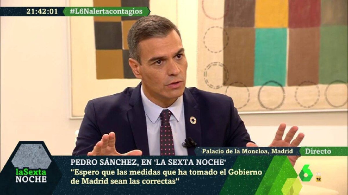 Pedro Sánchez, en La Sexta Noche