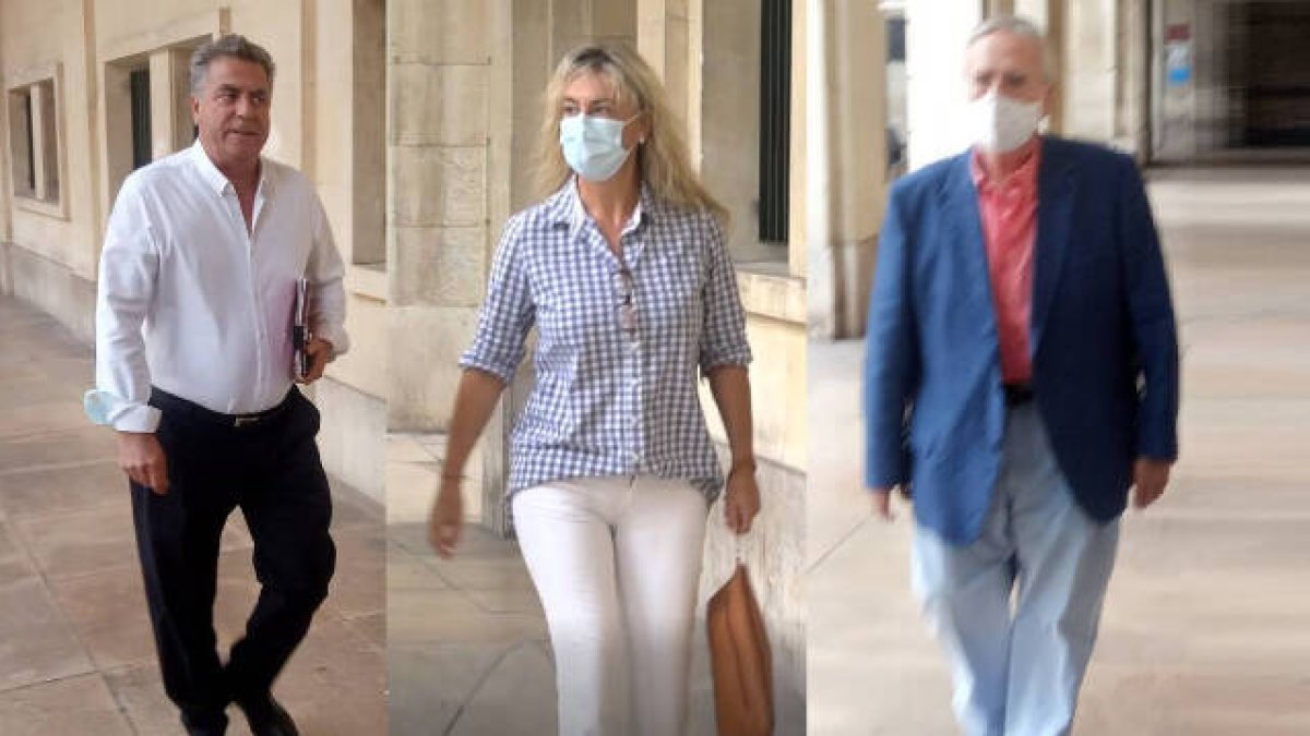 Ortiz, Castedo y Alperi a su llegada a la Audiencia Provincial de Alicante / FOTO: O. Avellán