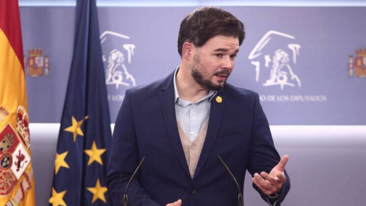 El portavoz de ERC, Gabriel Rufián