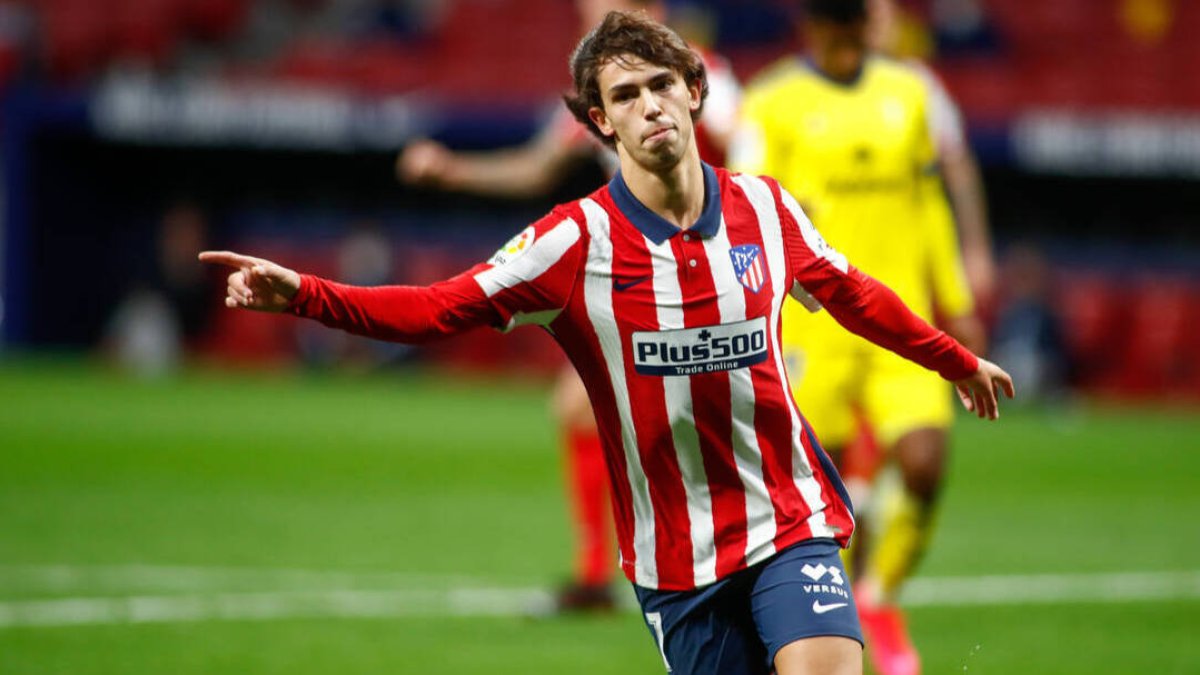 Joao Félix, celebrando uno de los últimos goles que ha marcado con el Atlético.