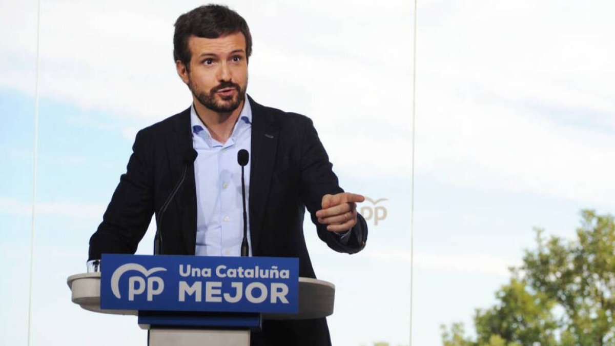 El líder del PP, Pablo Casado