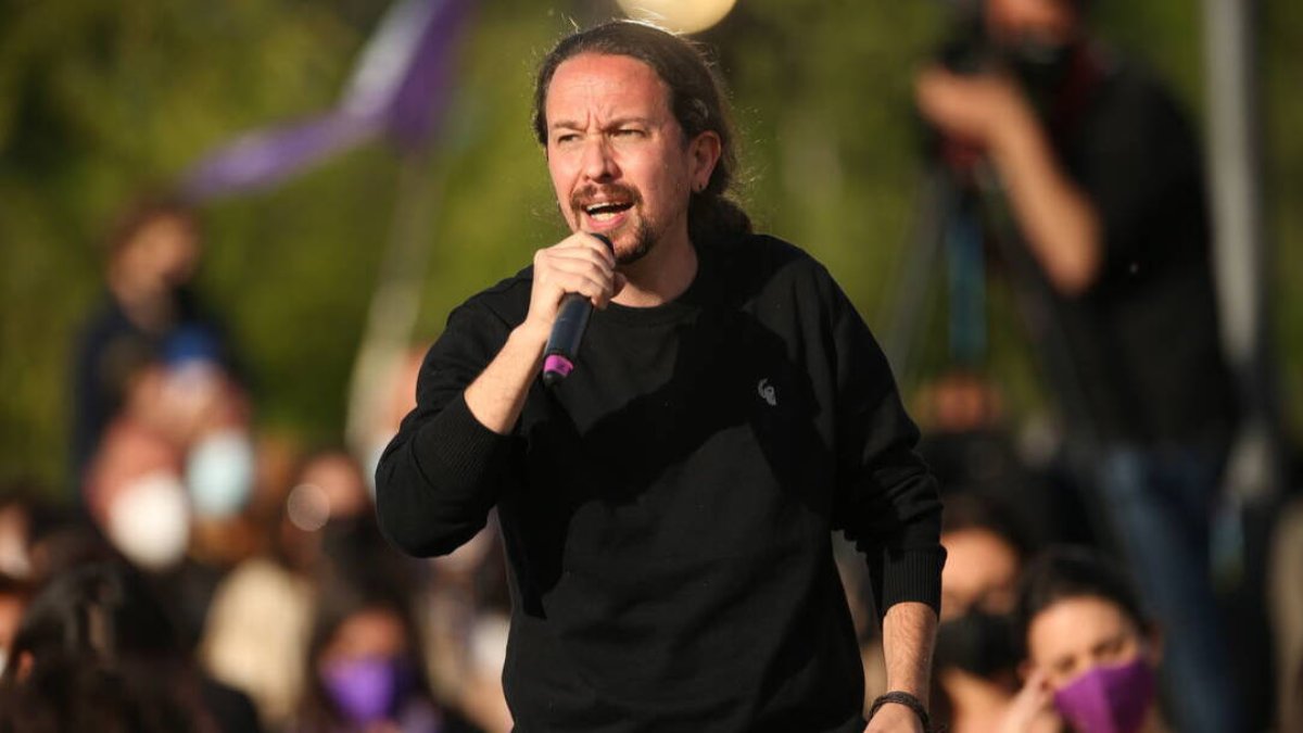 Pablo Iglesias, en su último mitin.