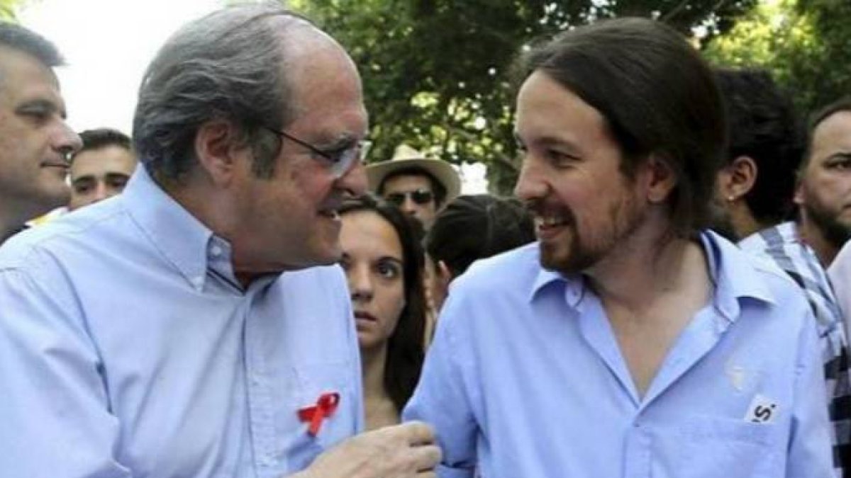 Gabilondo e Iglesias, en una manifestación sindical en Madrid.