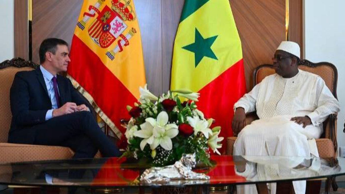 Pedro Sánchez, este viernes en Senegal.